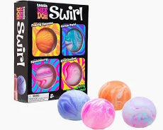 Nee Doh Swirl Squishy Stress Balls – 4-Pack