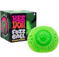 Nee Doh Fuzz Ball Flower Power green fuzzy squishy stress toy with smiley face