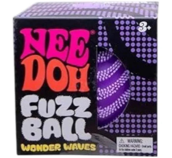 Nee Doh Fuzz Ball Wonder Waves squish toy in purple