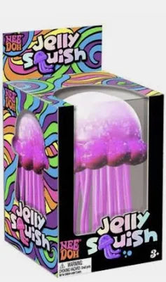 Nee Doh Jelly Squish purple jellyfish squishy stress toy
