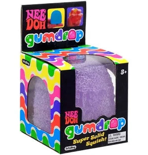 Nee Doh Gumdrop squish toy in purple