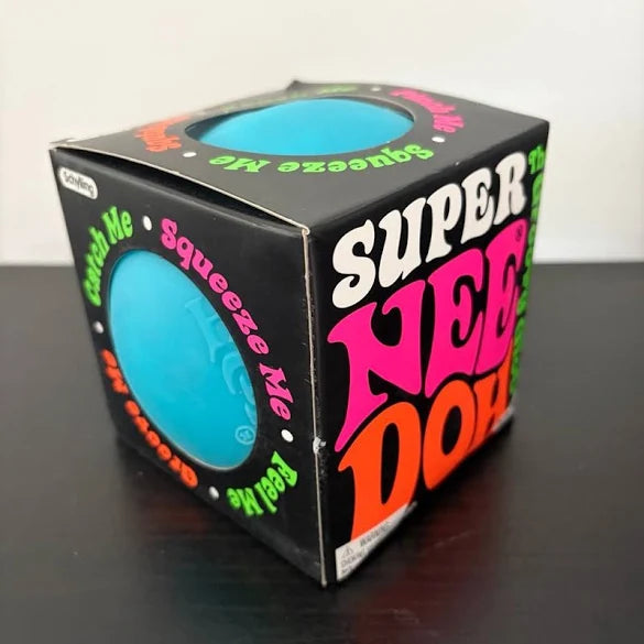 Super Nee Doh Groovy Glob squish ball in blue